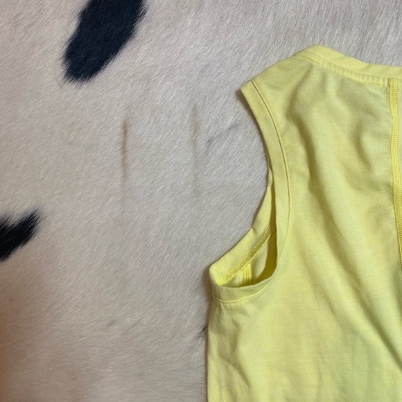 Title Nine Vibe Tank Top in a solid yellow color - Picture 8 of 8